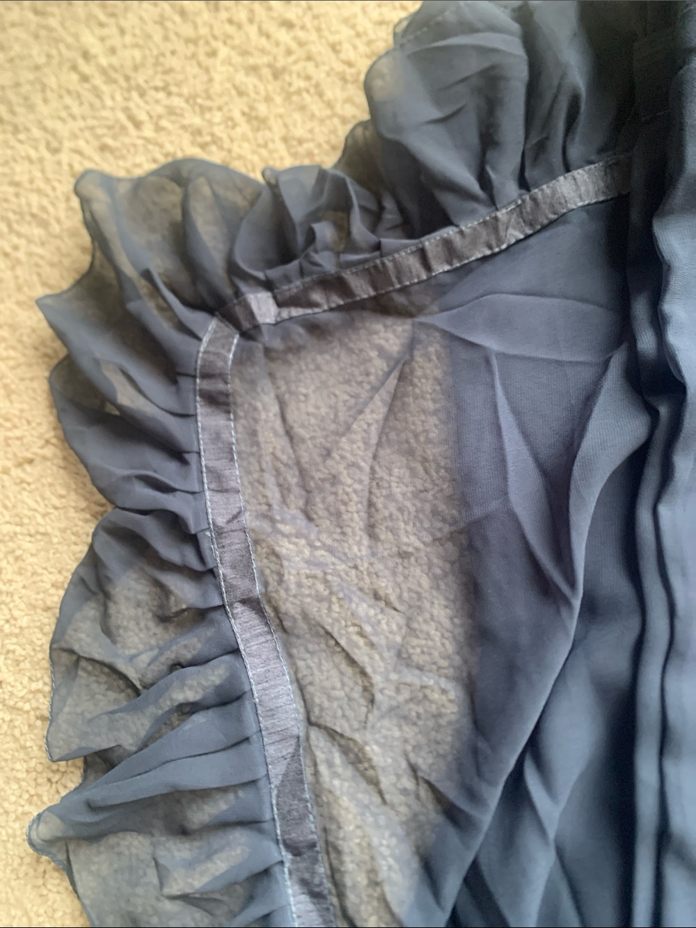 Navy Ruffled Saree - Picture 3 of 4